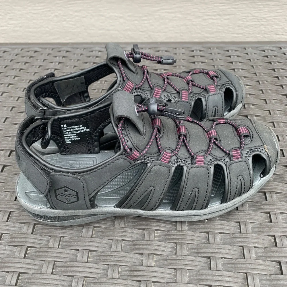 Khombu Women Active Sandal, Ashley, Color Black & Purple SZ 8‎ M - Picture 4 of 7